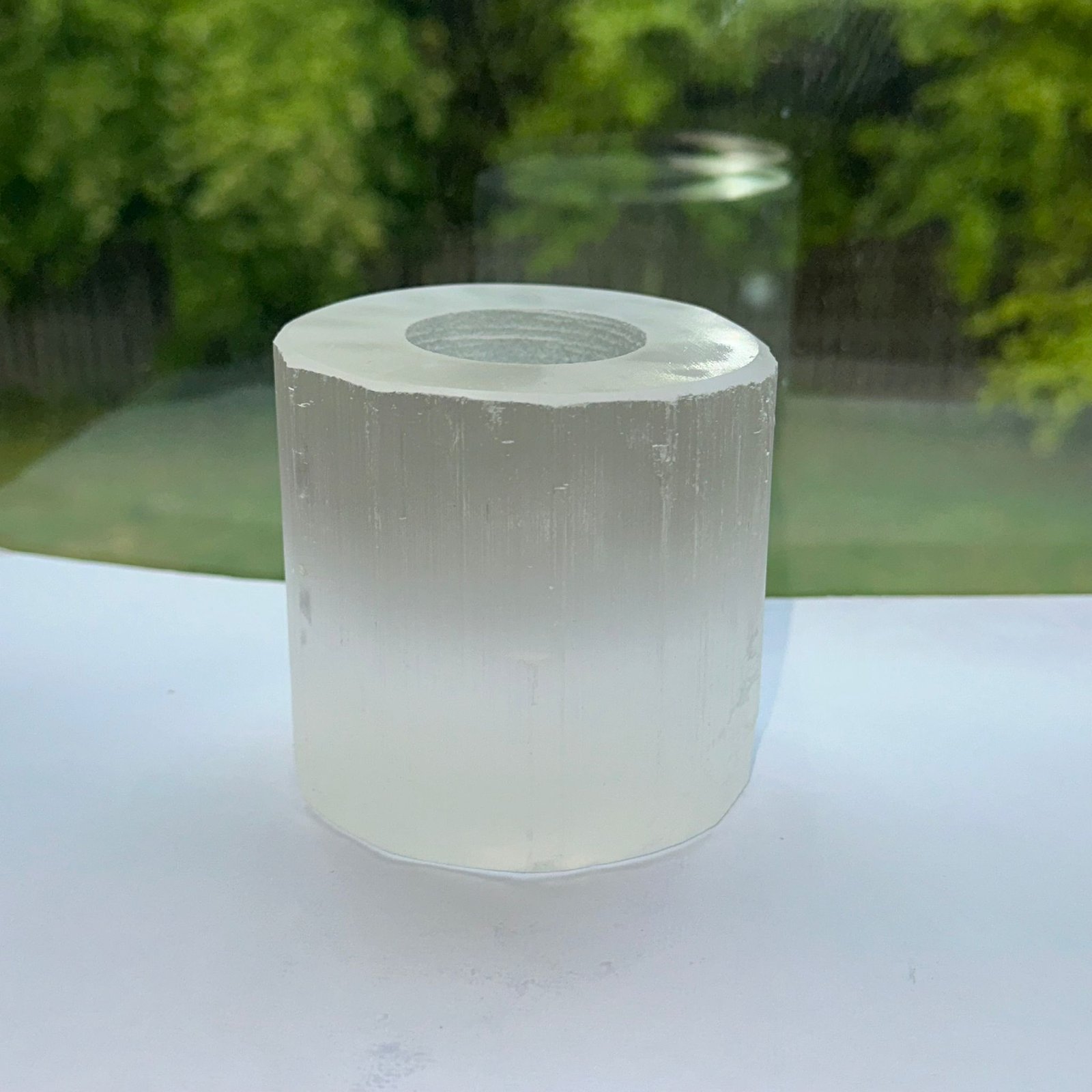 Selenite Cylinder Candle